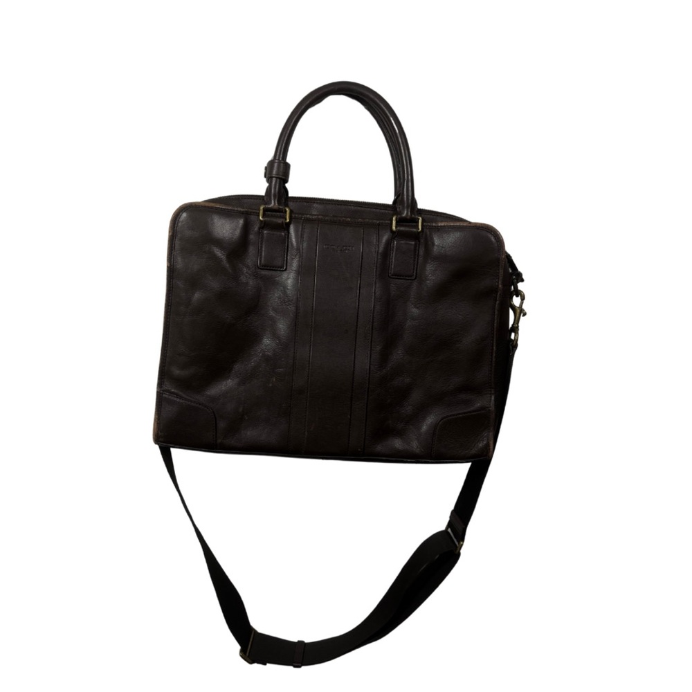 Vintage Leather Coach Messanger Bag (zipper top)